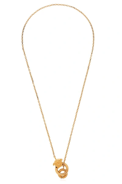 Versace Medusa Rolo-chained Polished Finish Necklace In Oro
