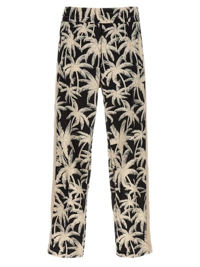 Palm Angels Palms Allover Joggers In White/black