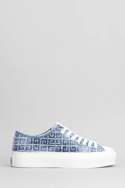 Givenchy City Low Trainers In Blue Cotton