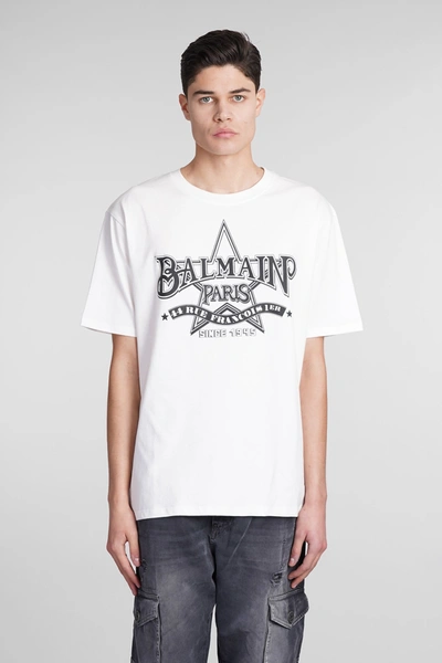 Balmain T-shirt In White Cotton