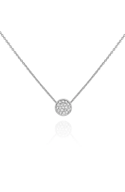 Vince Camuto Crystal Pavé Circle Pendant Necklace In Metallic