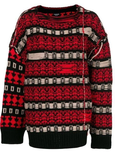 Calvin Klein 205w39nyc Chunky Knit Sweater - Red