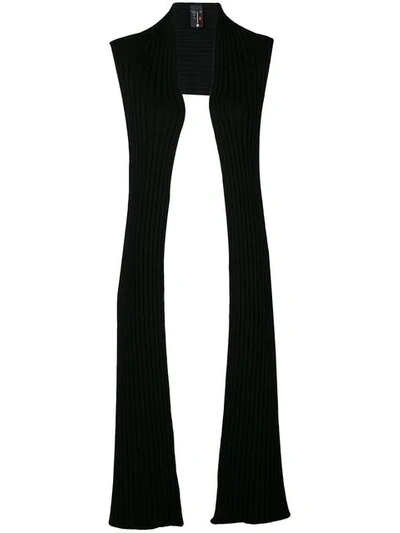 Pierantoniogaspari Long Ribbed Knit Gilet - Black