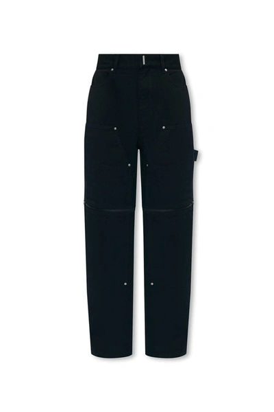 Givenchy High-rise Wide-leg Jeans In Black