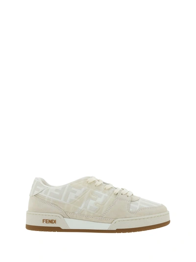 Fendi Match Sneakers In Bianco