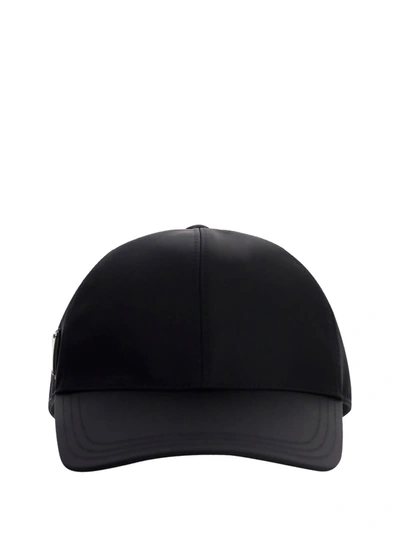 Prada Baseball Hat In Nero