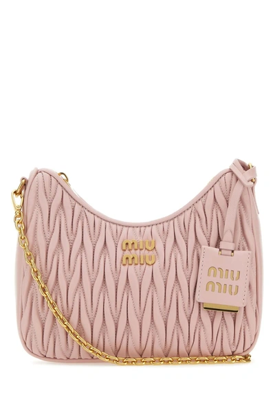 Miu Miu Pink Leather Handbag In Default Title
