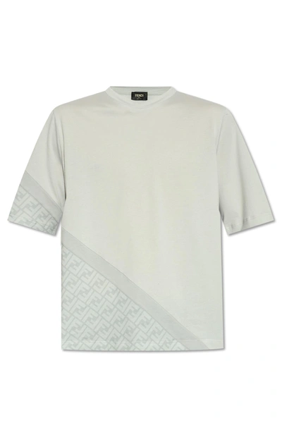 Fendi Monogrammed T-shirt In Grey