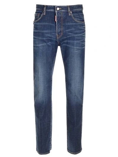 Dsquared2 642 Stretch Jeans In Navy Blue