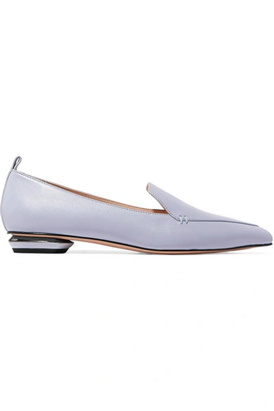 Nicholas Kirkwood Beya Leather Point-toe Flats In Lilac