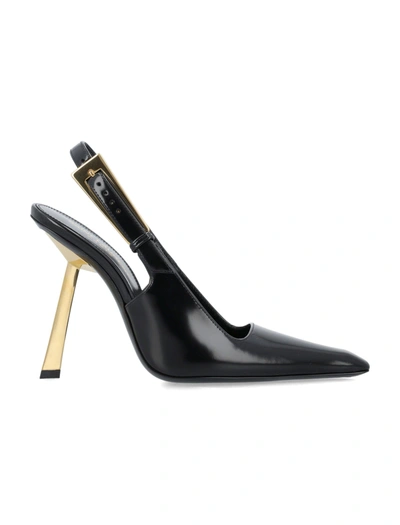 Saint Laurent Lee Slingback Pumps In Nero