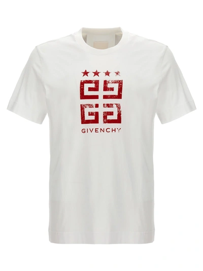 Givenchy 4g Stars T-shirt In White