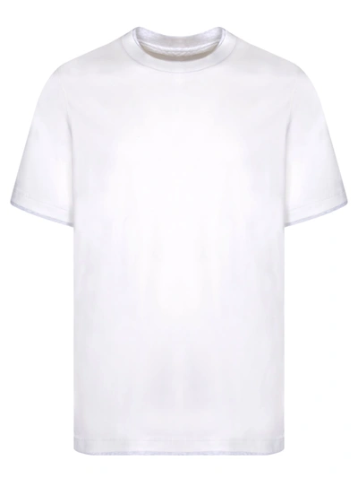 Brunello Cucinelli Contrastind Edges White T-shirt