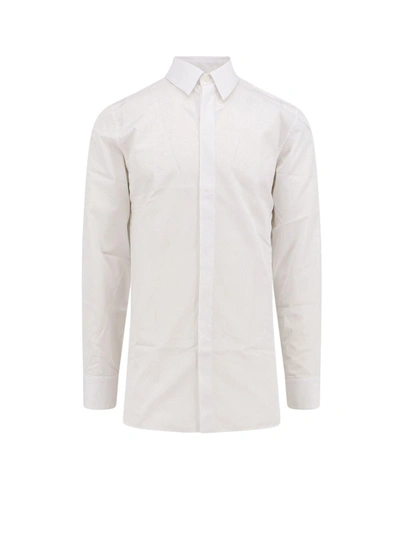 Givenchy 4g Embroidered Long-sleeved Shirt In White