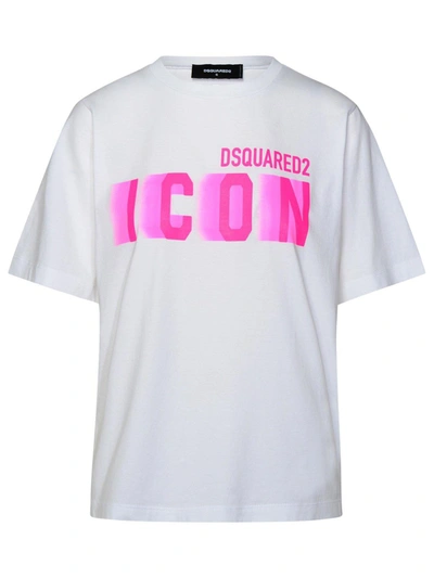 Dsquared2 Icon Blur Easy Fit T-shirt In White