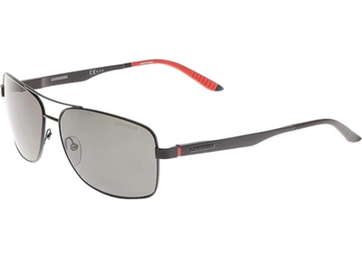 Carrera Men's 8014/s Dark Ruthenium Grey Polarized Sunglasses In Black
