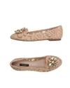 Dolce & Gabbana Loafers In Pale Pink