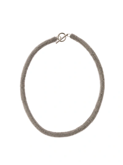 Brunello Cucinelli Silver-tone Necklace With Beads In Brass Woman In Metallic