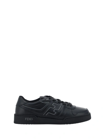 Fendi Match Sneakers In Nero/grigio/argilla