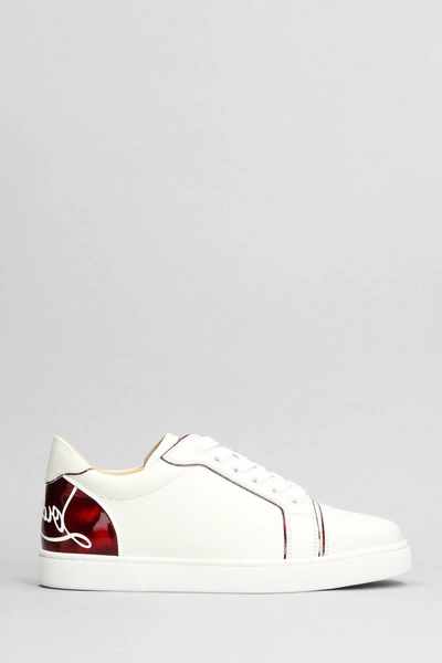 Christian Louboutin Fun Vieira Sneakers In White Leather