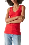 Michael Stars Maya Cotton V-neck Tank In Tamale