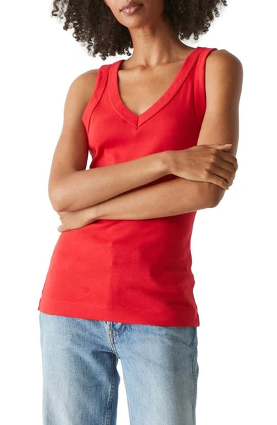 Michael Stars Maya Cotton V-neck Tank In Tamale