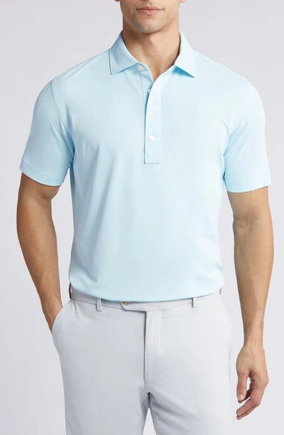 Peter Millar Crown Crafted Soul Performance Mesh Polo In Iced Aqua