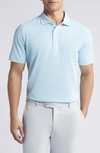 Peter Millar Crown Crafted Mood Mesh Performance Polo In Iced Aqua