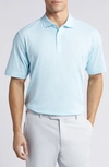 Peter Millar Crown Comfort Stripe Pima Cotton Polo In Mint Blue