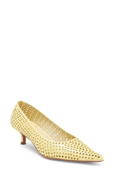 Jeffrey Campbell Alter-ego Kitten Heel Pump In Light Yellow