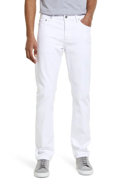 Ag Everett Slim Straight Leg Jeans In White