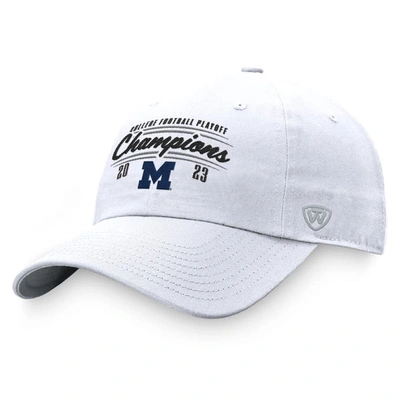 Top Of The World White Michigan Wolverines College Football Playoff 2023 National Champions Script