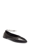 Jeffrey Campbell Tippy Flat In Black Silver