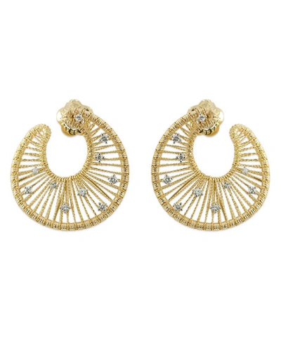 Staurino Fratelli 18k Gold Renaissance Swirl Earrings