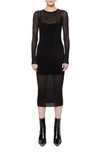 Rebecca Minkoff Abbey Long Sleeve Midi Sweater Dress In Metallic Black