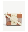 Yuzefi Beige Colour Block Asher Leather Shoulder Bag In Brownrose/marmo