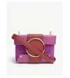 Yuzefi Beige Colour Block Asher Leather Shoulder Bag In Verbena/ruby