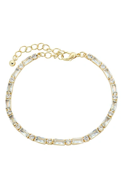 Panacea Mixed Cubic Zirconia Chain Bracelet In Gold
