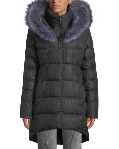 The North Face Hey Mama Parka Puffer Coat W/ Removable Faux-fur Trim In Black