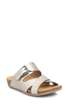 Comfortiva Gervaise Slide Sandal In Grey-gold
