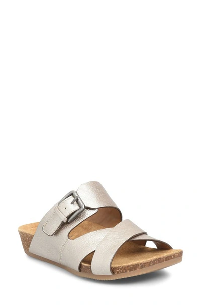 Comfortiva Gervaise Slide Sandal In Grey-gold