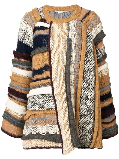 Stella Mccartney Multi Knit Wool Blend Sweater In Multicolor