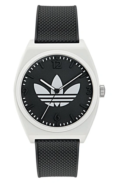 Adidas Originals Adidas Resin Strap Watch, 38mm In Black