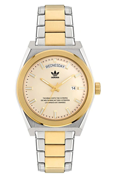 Adidas Originals Code Five Bracelet Watch, 40mm In Two-tone