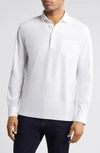 Peter Millar Crown Crafted Croxley Long Sleeve Polo In White