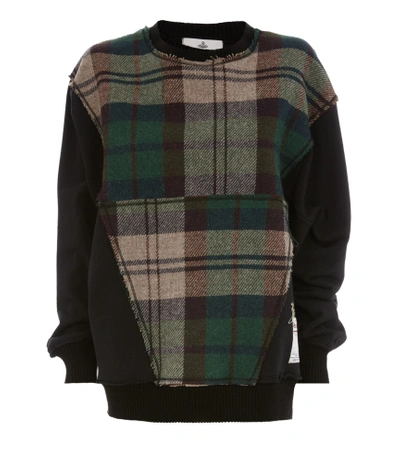Vivienne Westwood Harris Tweed Patchwork Sweater Black
