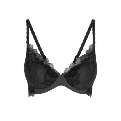 Wacoal Lace Perfection Stretch-lace Underwired Bra In Charcoal