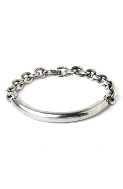 Title Of Work Round Cable Bracelet In Silver