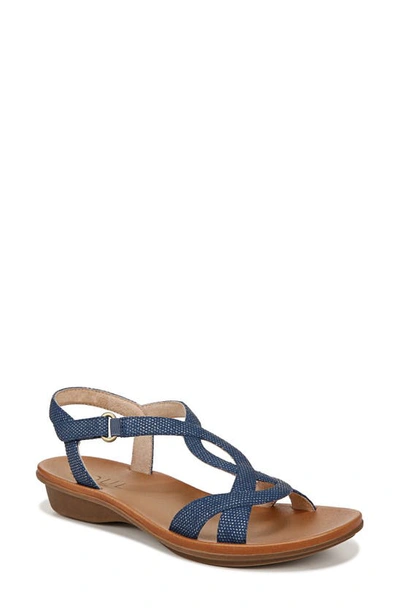 Soul Naturalizer Solo Ankle Strap Sandal In Blue Faux Leather