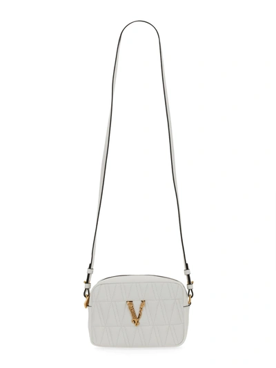 Versace Virtus Shoulder Bag In Bianco